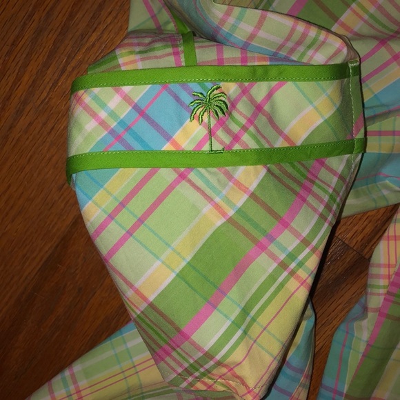 ☘️ 50% off GREEN! LILLY PULTIZER MAIN LINE FIT CROPPED PLAID PANTS 4 - Picture 3 of 5